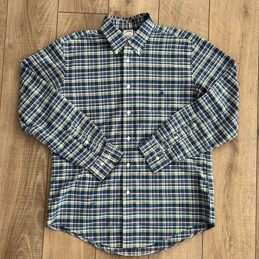 Brooks Brothers Regent Oxford Button Up, Large, Non-Iron